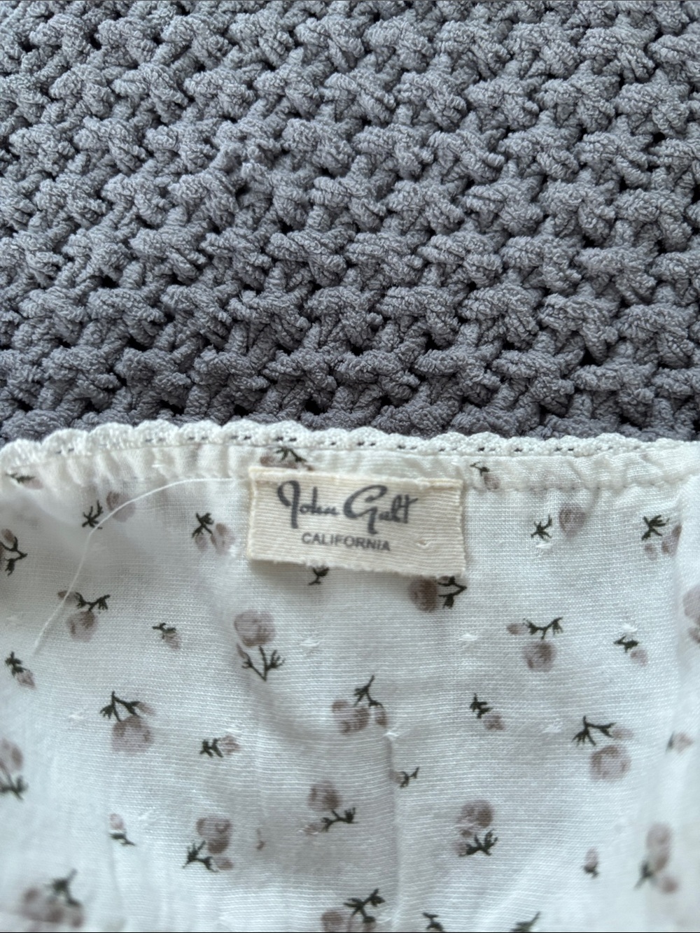 Brandy Melville flowy white and purple tank top - Picture 3 of 3